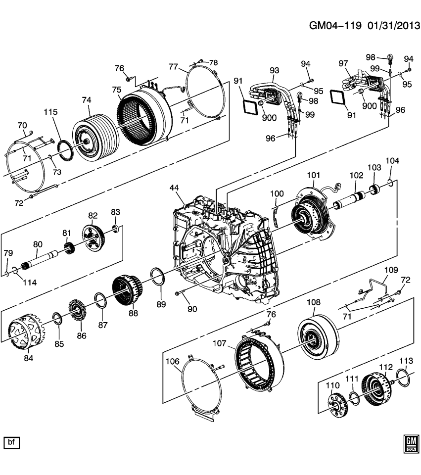GM 24234728 Bearing Asm-Variable High & 2-3-4 Clutch Housing Thrust
