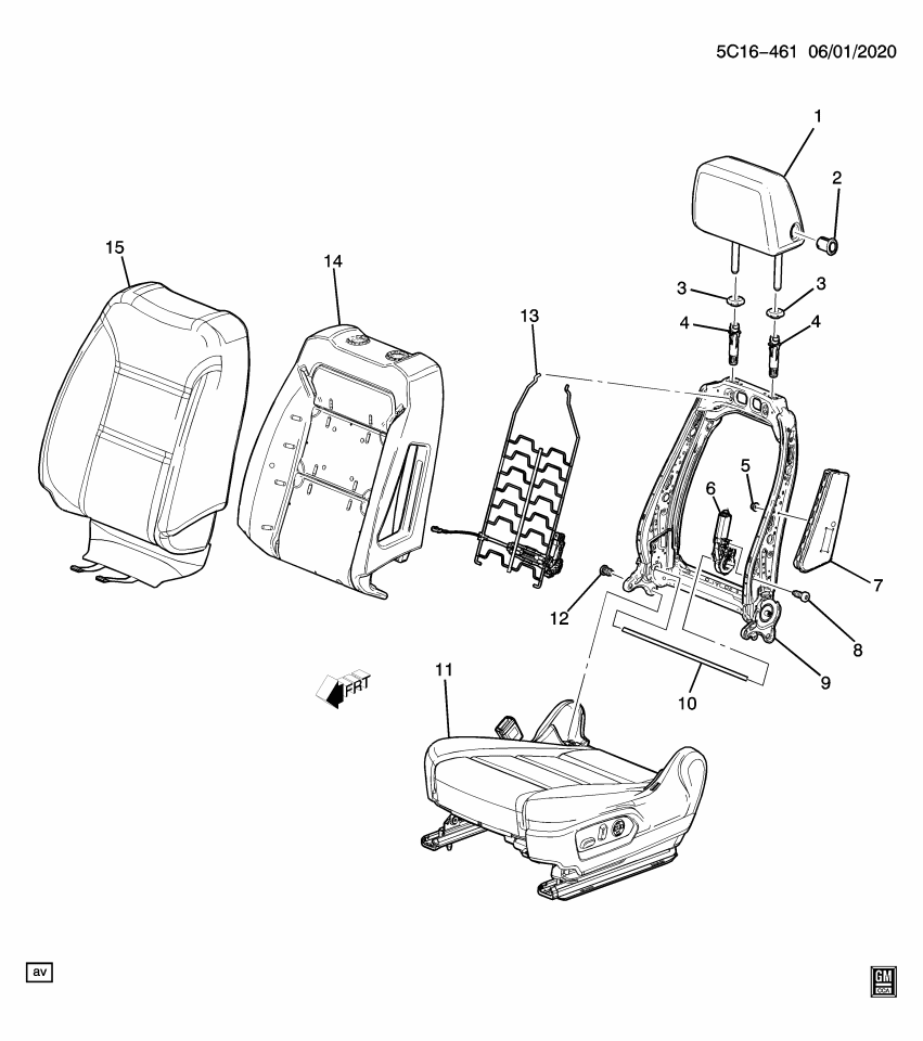 GM 84543115 RESTRAINT ASM-F/SEAT HD *JET BLACK