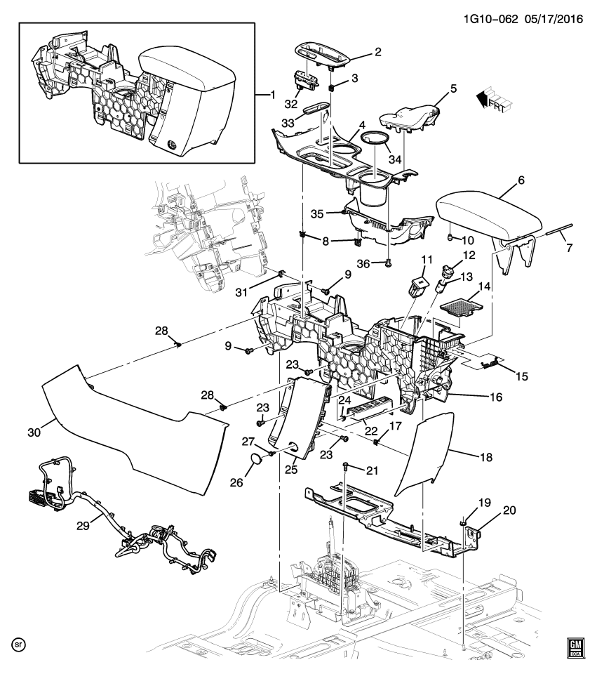 GM 23199764 Rod-Load Floor Trim Panel Connect