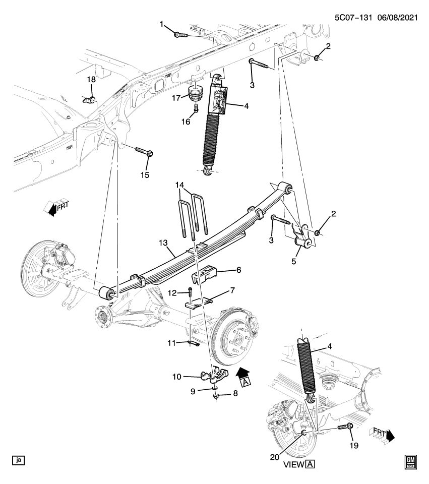 GM 84625975 SPACER-RR SUSP
