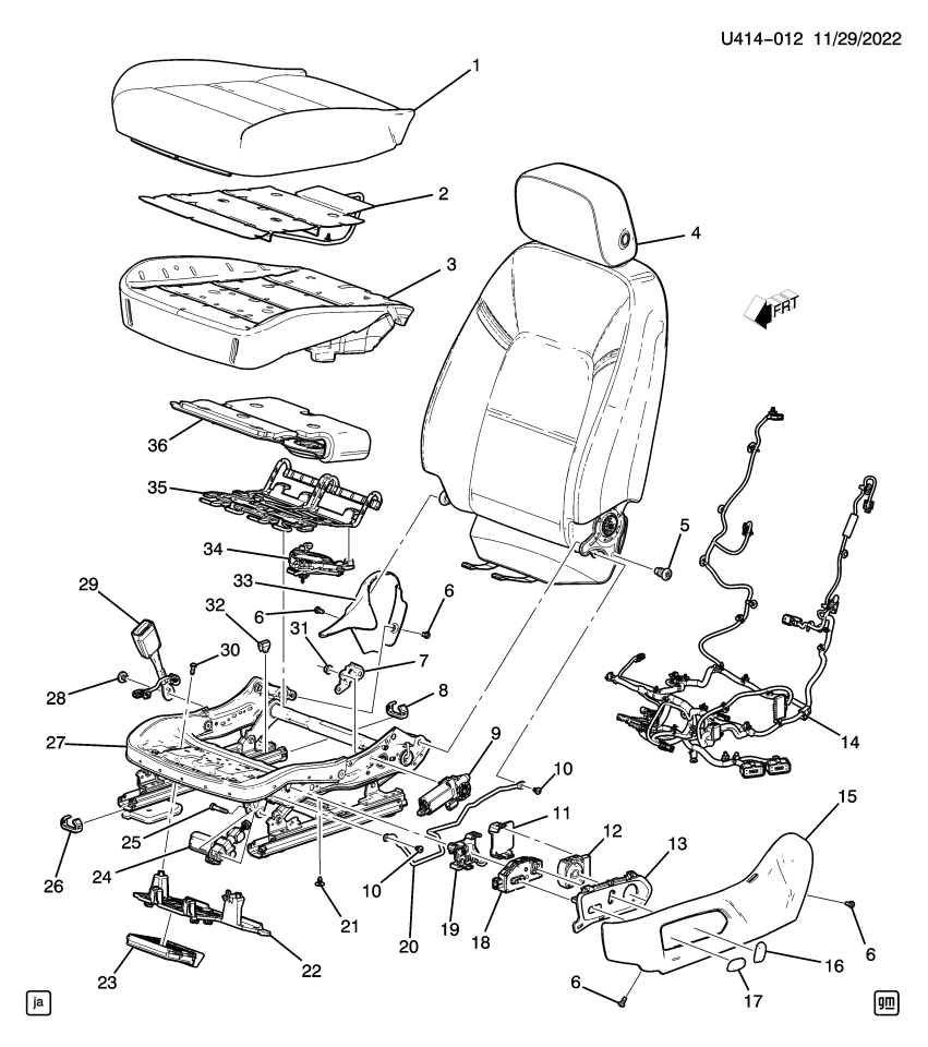 GM 87836777 COVER ASM-F/SEAT CUSH *STRIKE