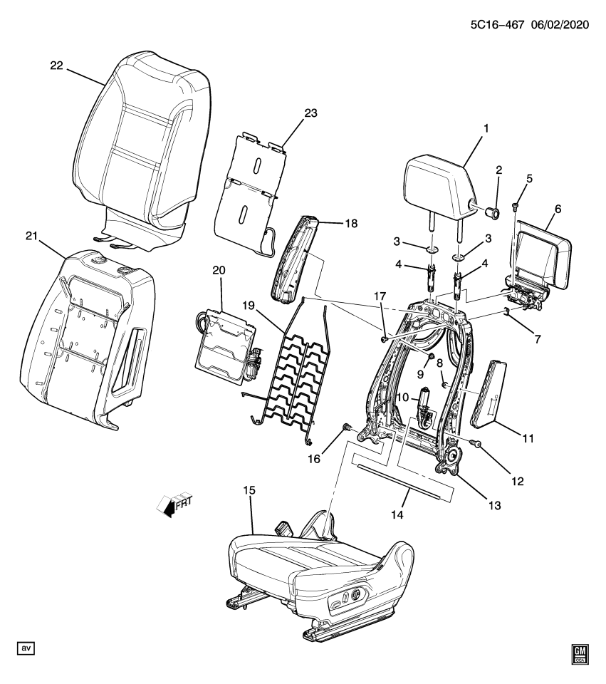 GM 84269101 RESTRAINT ASM-F/SEAT HD *JET BLACK