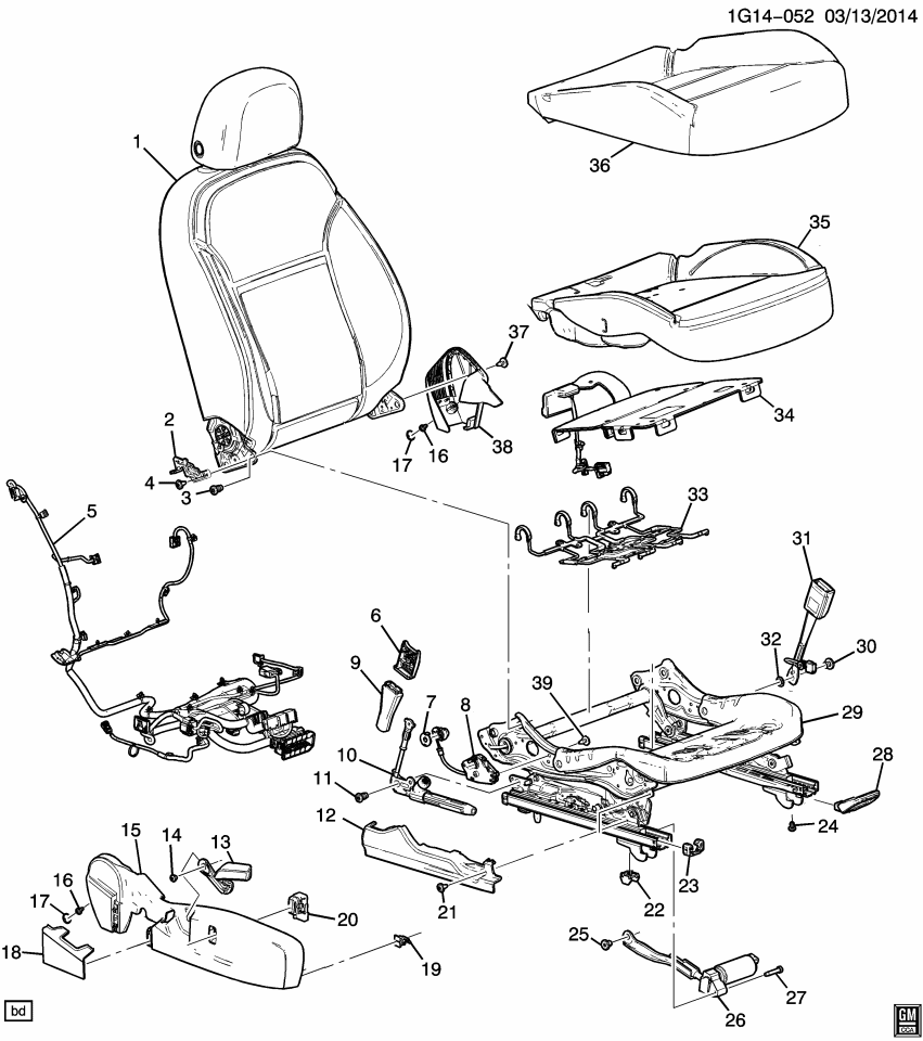GM 22752375 Spacer-Front Seat Adjuster Front