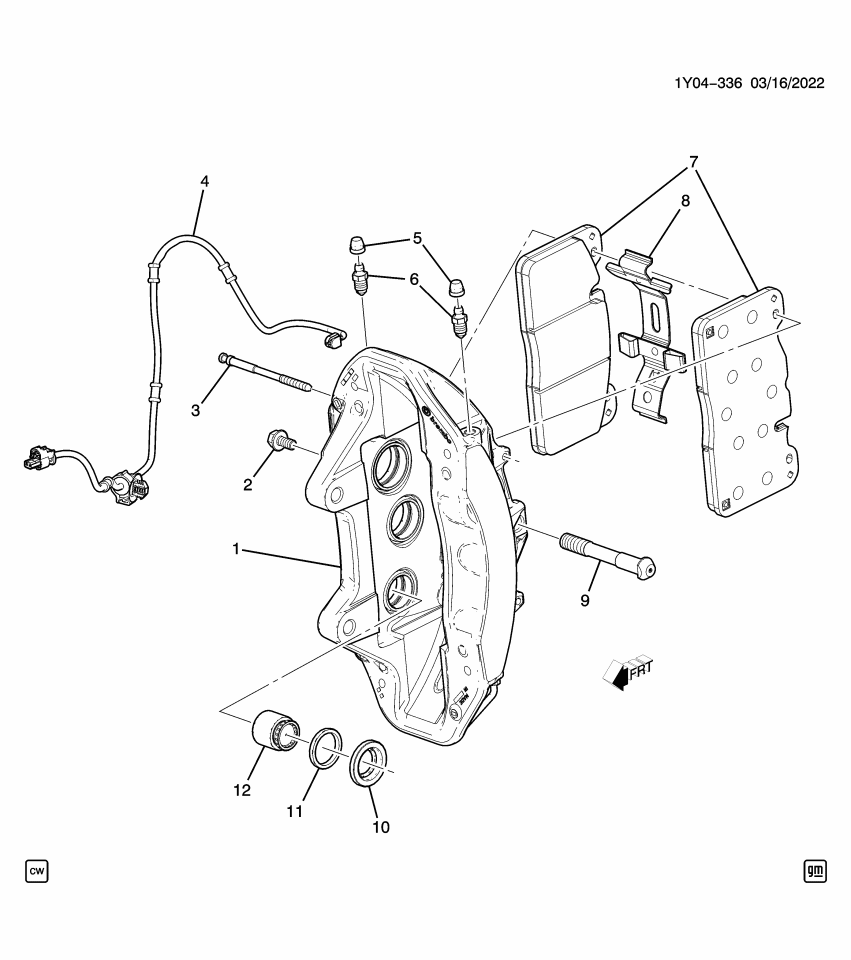 GM 86567542 PAD KIT-FRT DISC BRK