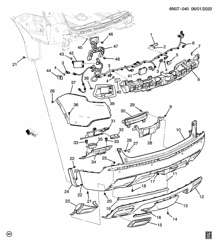 GM 85159494 HARNESS ASM-RR OBJECT ALARM SEN WRG
