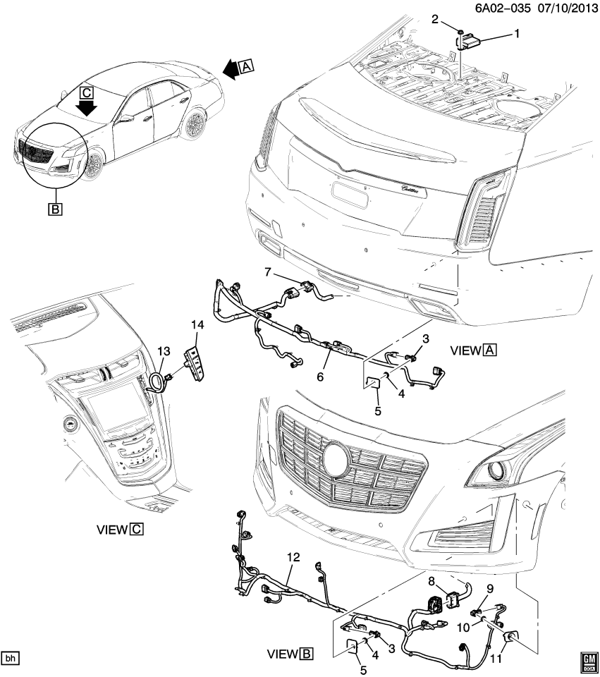 GM 23387835 Harness Asm-Back Up Alarm Wiring