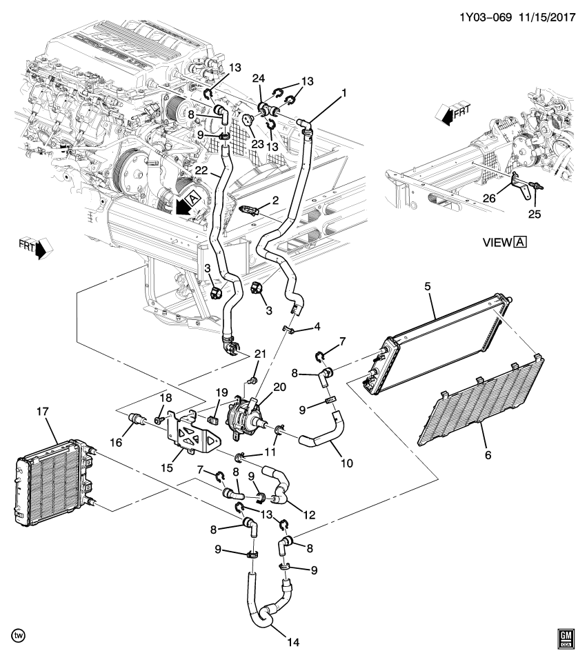 GM 84242398 BRACKET-CHRG AIR CLR COOL PUMP RLY