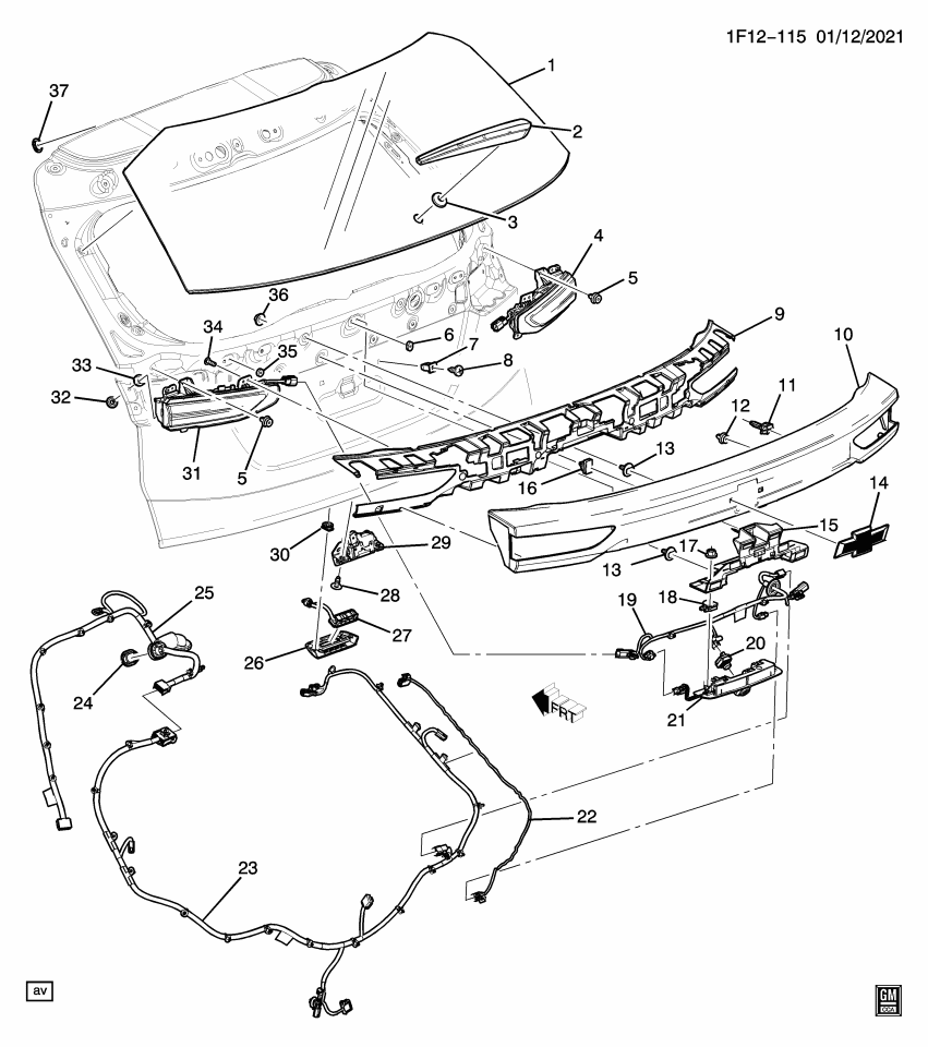 GM 42777947 HARNESS ASM-L/GATE JPR WRG