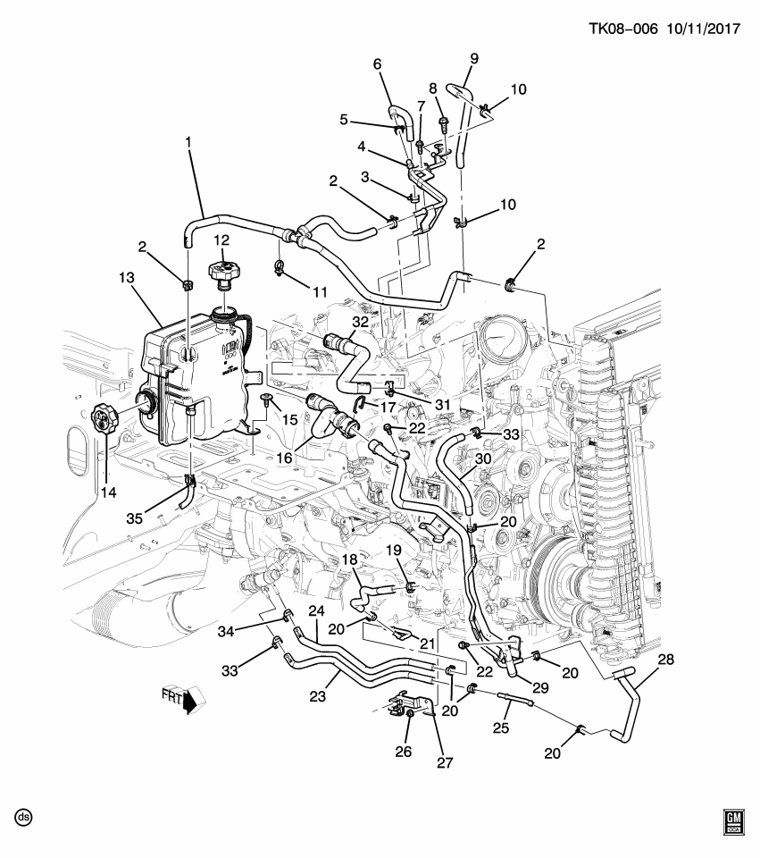 GM 84848024 PIPE-HTR OTLT