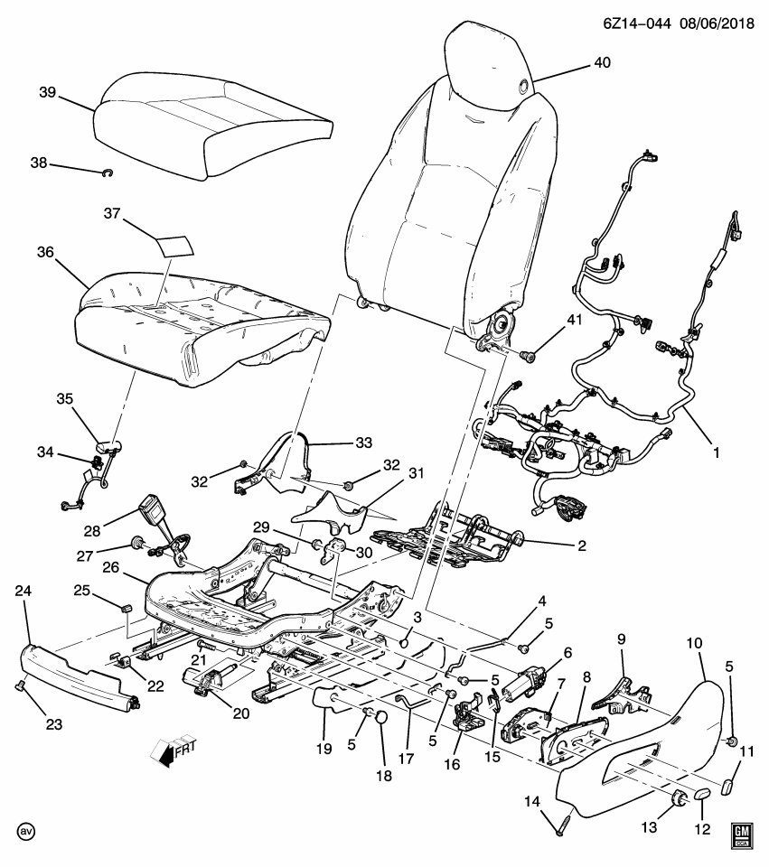 GM 13512332 RETAINER-F/SEAT CUSH CVR