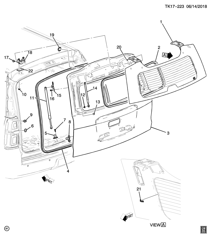 GM 23321894 Gasket-Lift Gate Hinge (Body Side)