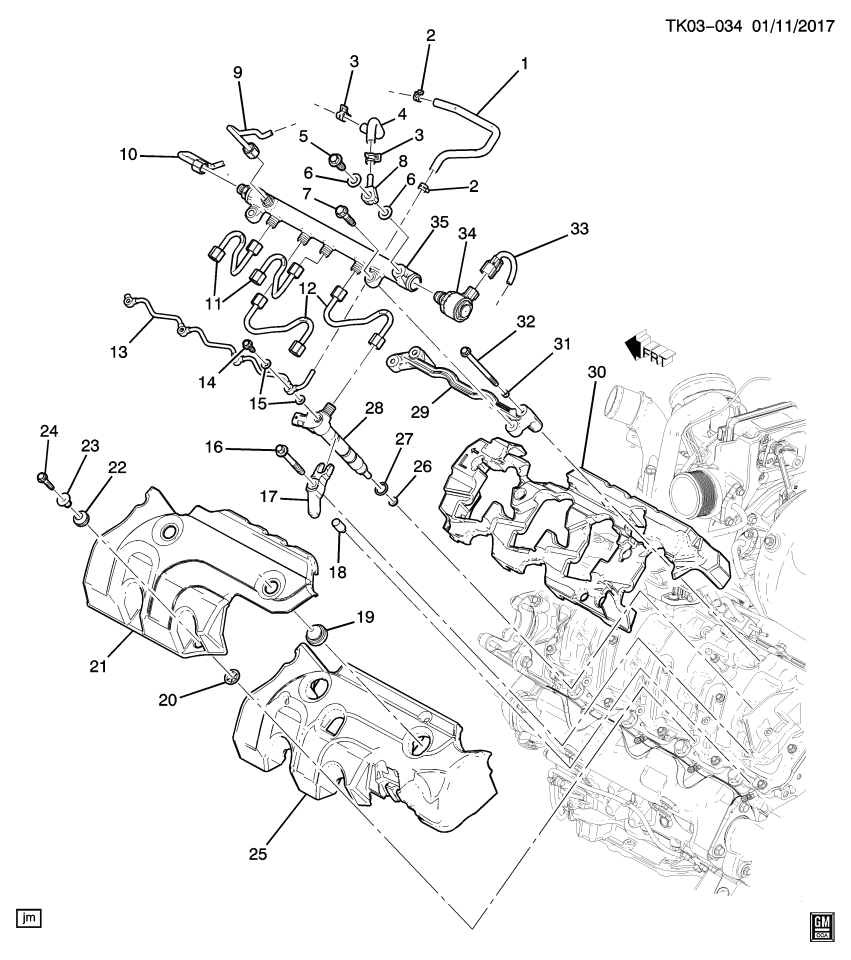 GM 12680268 Deadener-Fuel Injector (LH)