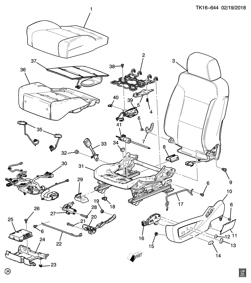 GM 84081337 Harness Asm-Front Seat Cushion Wiring