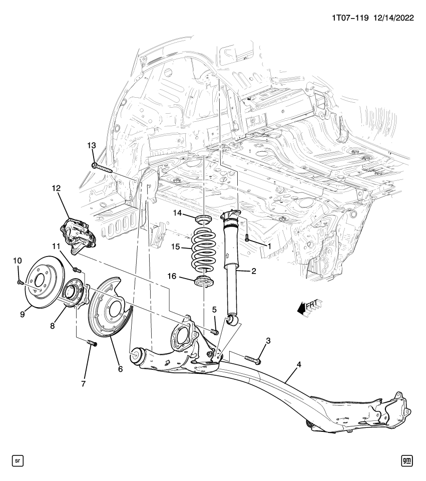 GM 11548931 BOLT, RR PROP SHF