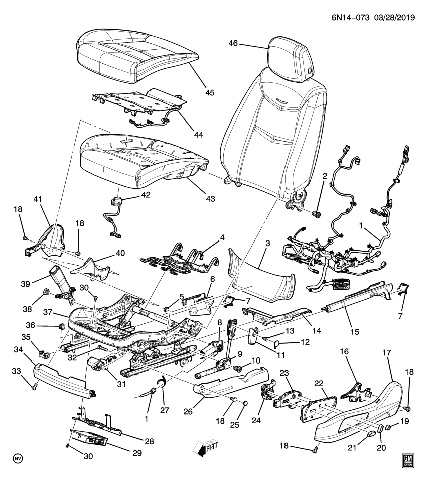 GM 23392499 Cap-Front Seat Cushion Outer Finish Cover Bolt *Titanium