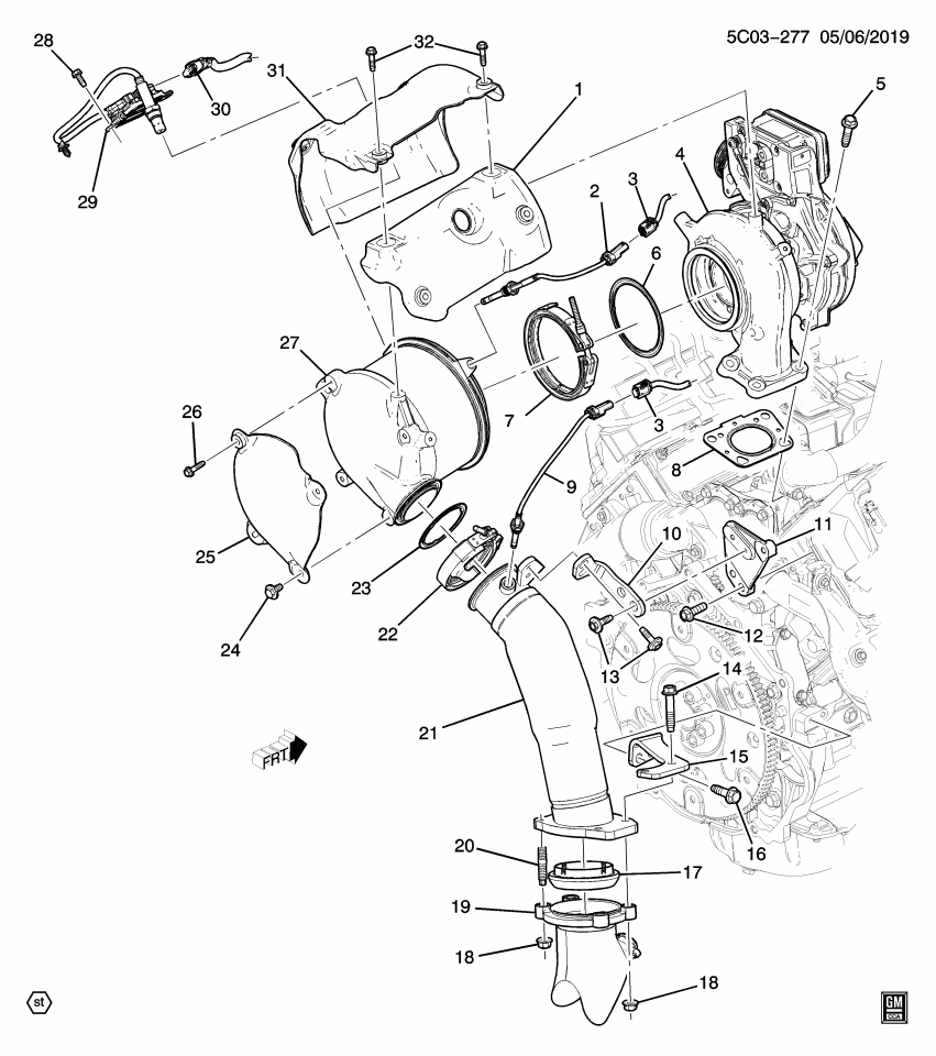 GM 11547547 Bolt, Exhaust Front Pipe