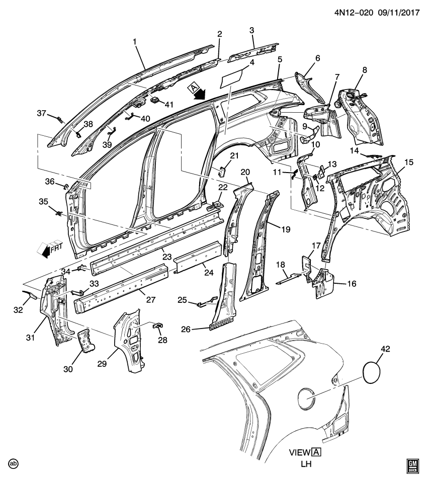 GM 23496829 Extension-Body Side Outer Panel Rear Lower