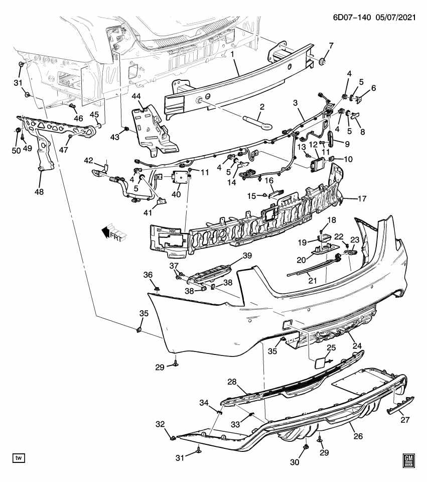 GM 84644449 HARNESS ASM-RR OBJECT ALARM SEN WRG
