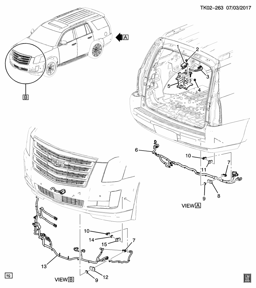 GM 84712023 HARNESS ASM-RR OBJECT ALARM SEN WRG