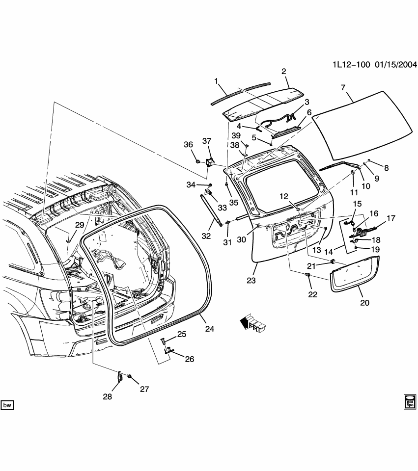 GM 5484954 Nut-Rear End Spoiler Retainer