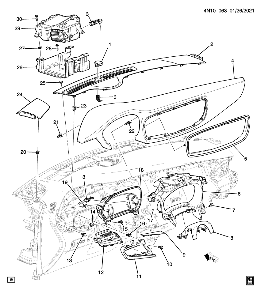 GM 85595986 BRACKET ASM-HD UP DISPLAY