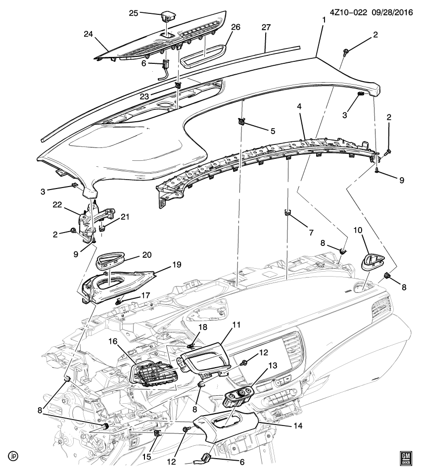 GM 26207181 Clip-Instrument Panel Trim Plate