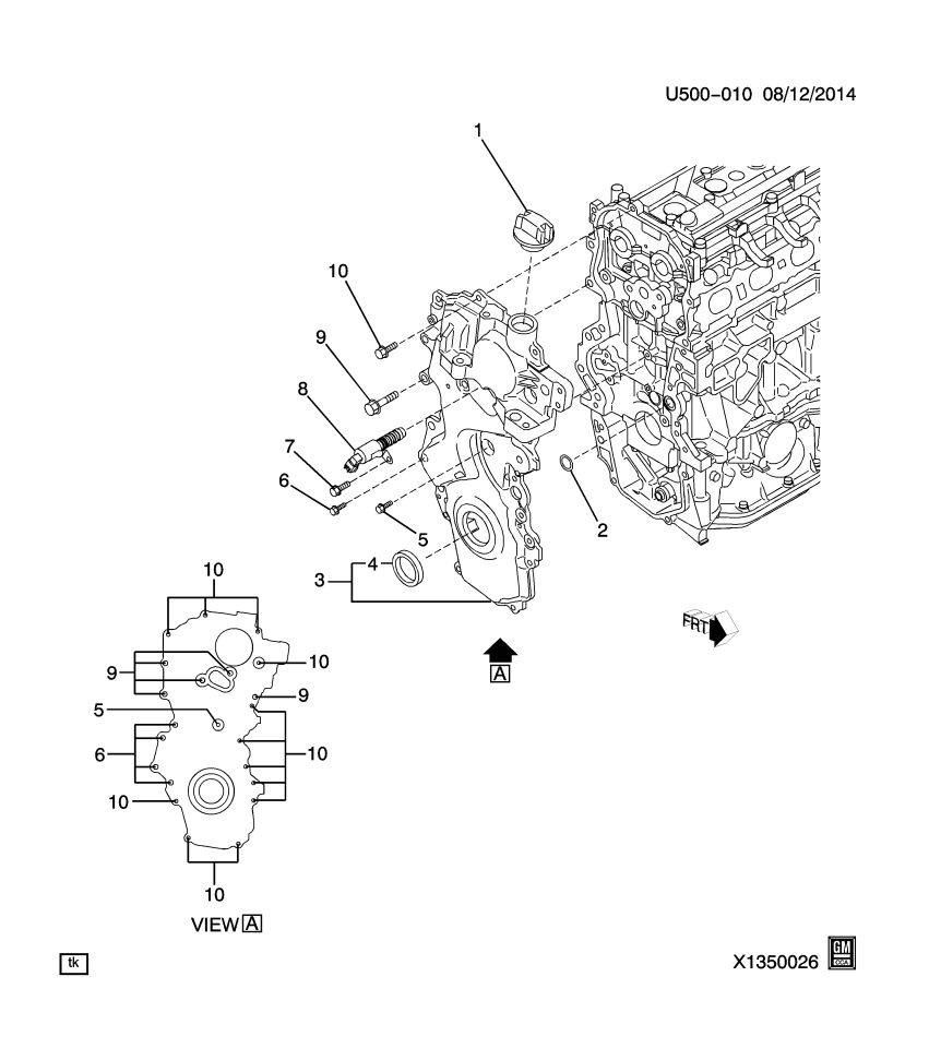 GM 19316123 Bolt, Engine Front Cover