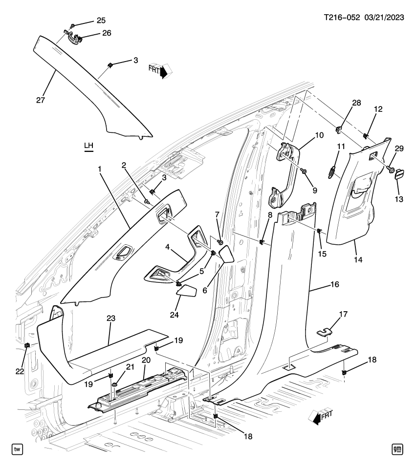 GM 86787821 HANDLE-CTR PLR ASST *BACKEN BLACKK