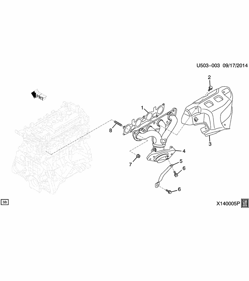 GM 19316221 Bolt, Exhaust Manifold Brace