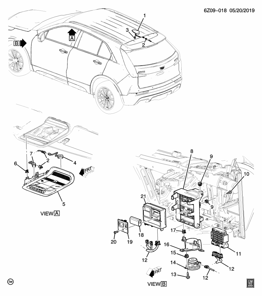 GM 84037771 BRACKET, REGULATORY EMER CALL BACKUP SPKR