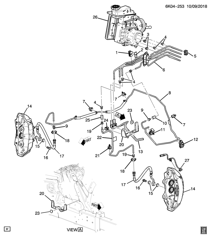 GM 11611757 Retainer, Front Brake Pipe