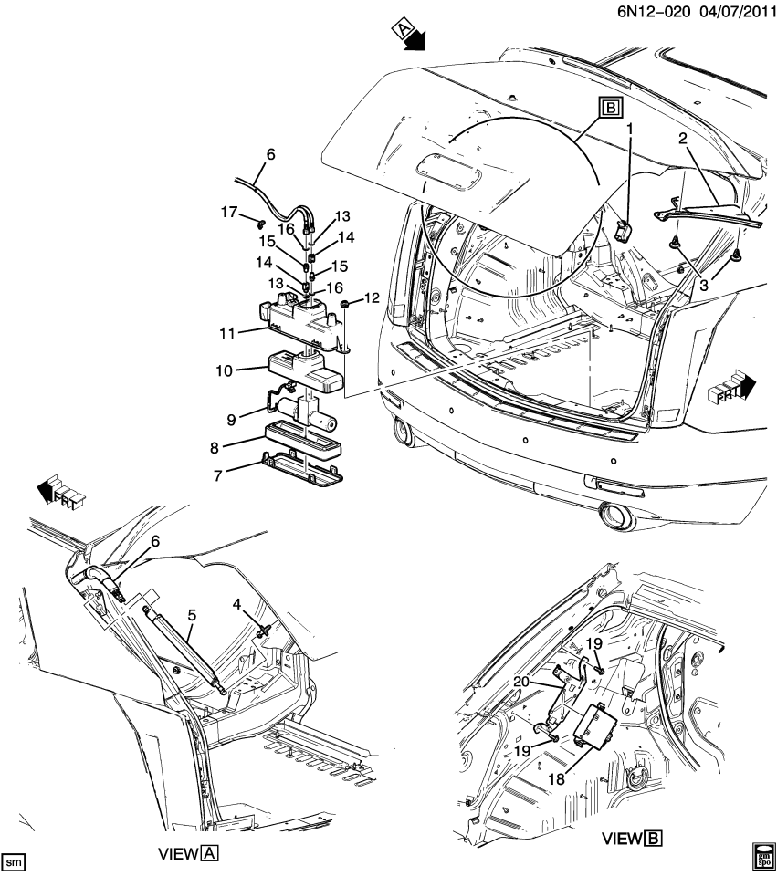 GM 20999280 Bracket-Body Control Interface Module