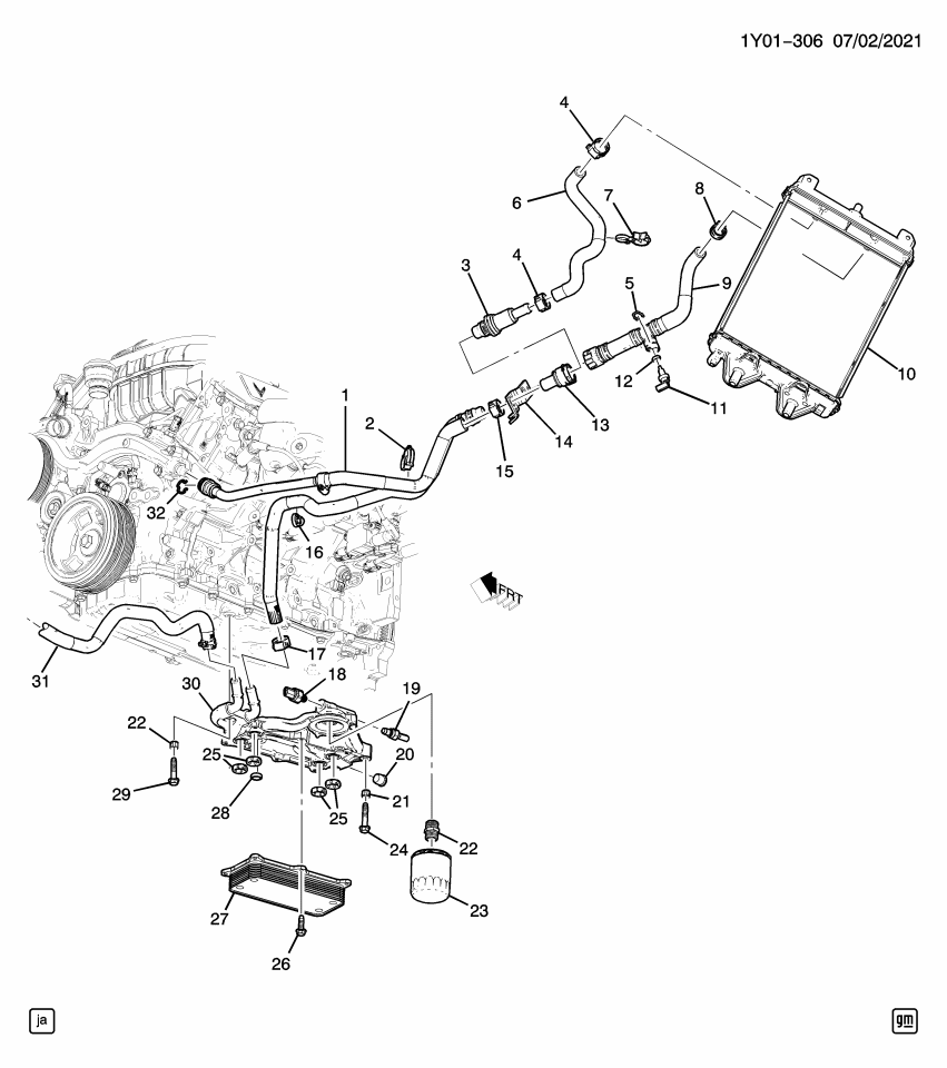 GM 84894888 BRACKET-RAD OTLT PIPE