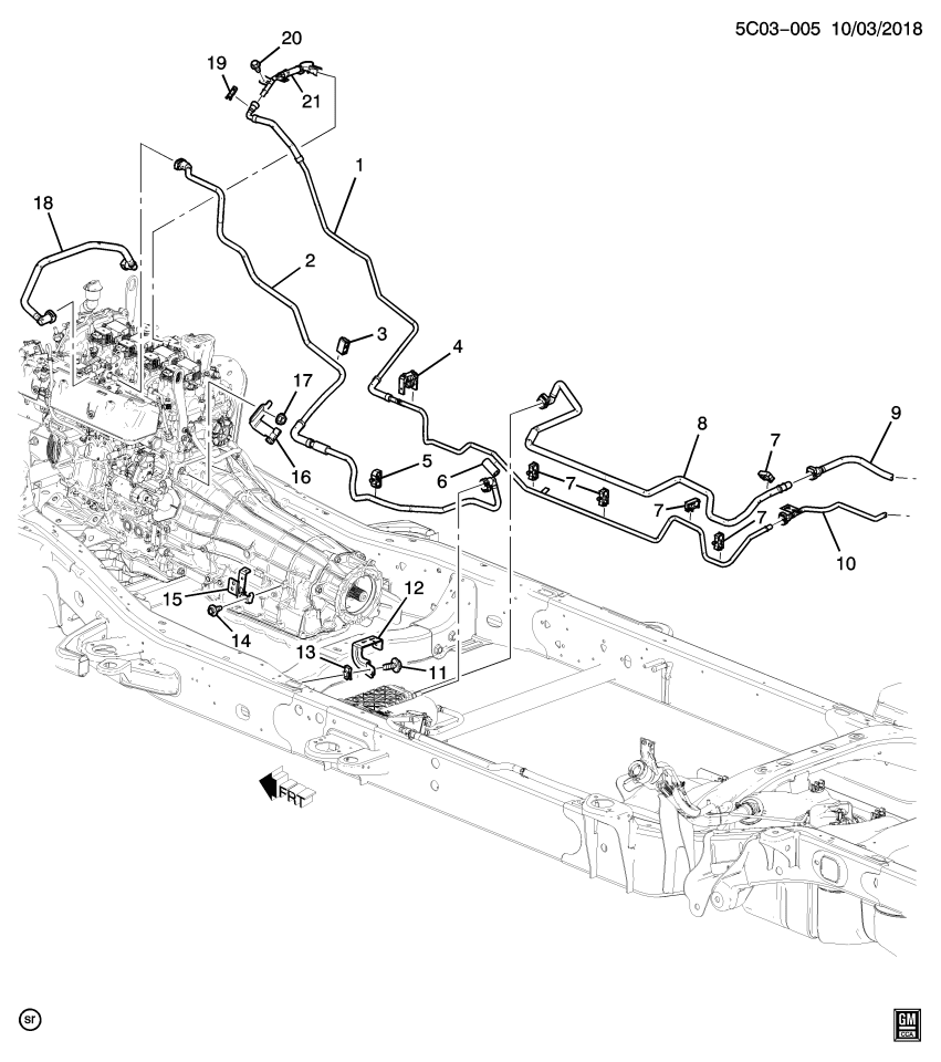 GM 84574619 HOSE ASM-FUEL FEED INTER