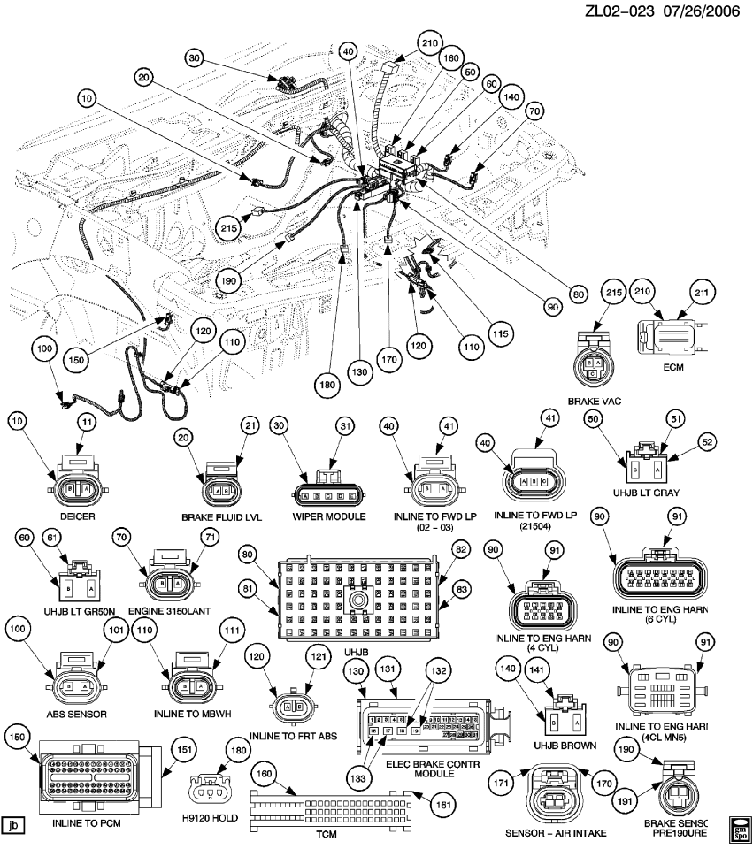 GM 13384360 Connector Kit, Wiring Harness *Black W/Blue