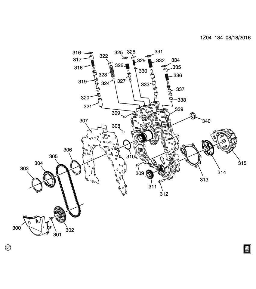 GM 24045483 SPROCKET PKG,DRV & DRVN (W/LINK)(PUMP)