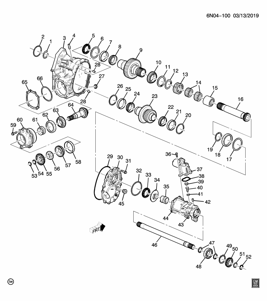 GM 84930558 HOUSING-PWR TRFER U INTER DRV SHF BRG