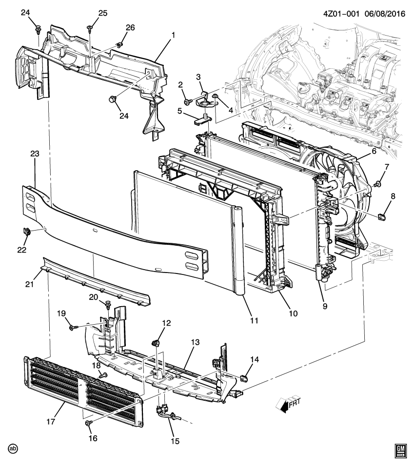 GM 26230980 Harness Asm-Radiator Shutter Wiring