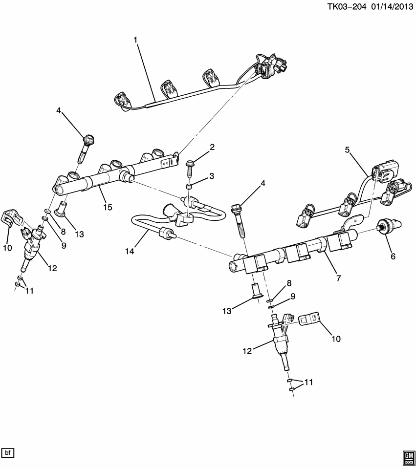 GM 19432442 SEAL KIT, F/INJR (O RING)