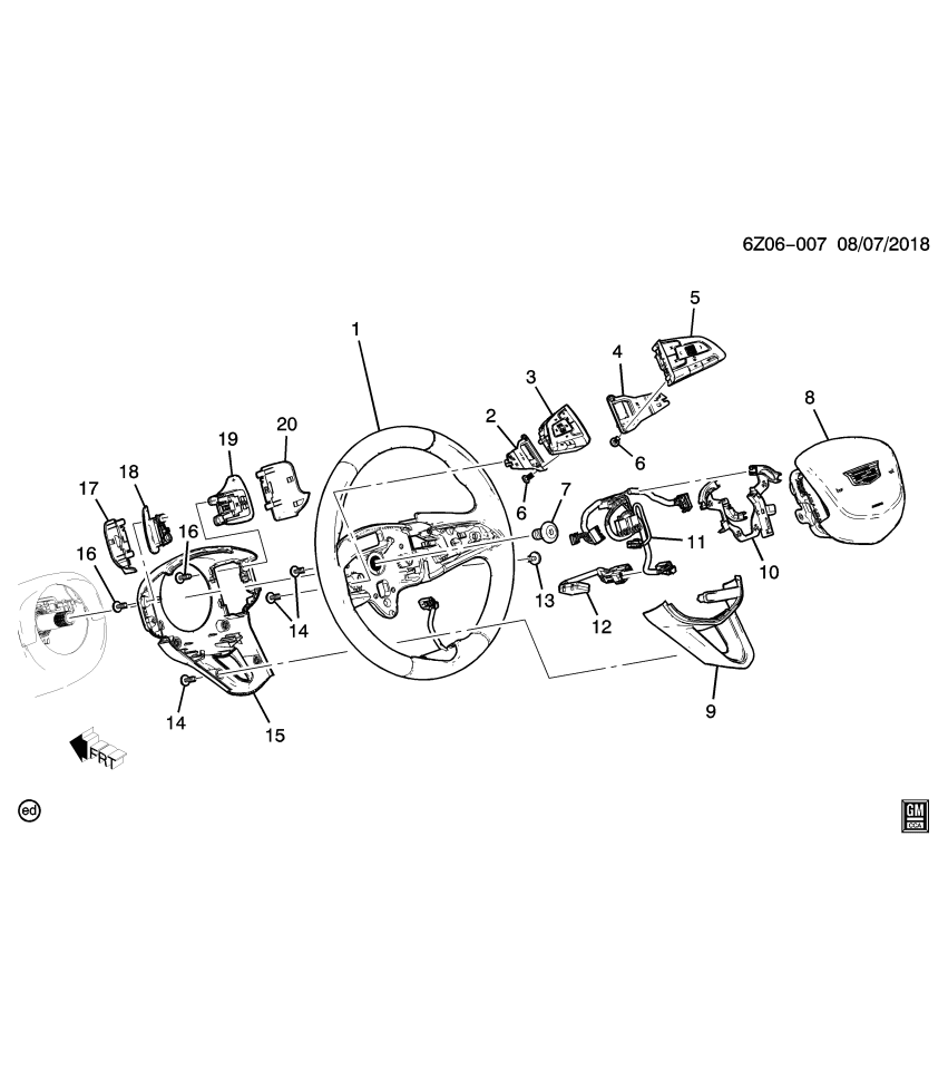 GM 84644631 MODULE ASM-STRG WHL HT CONT