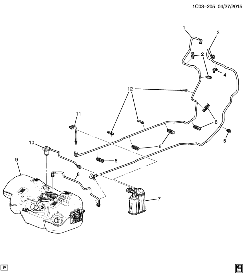 GM 95129798 Retainer-Brake & Fuel Feed & Fuel Return
