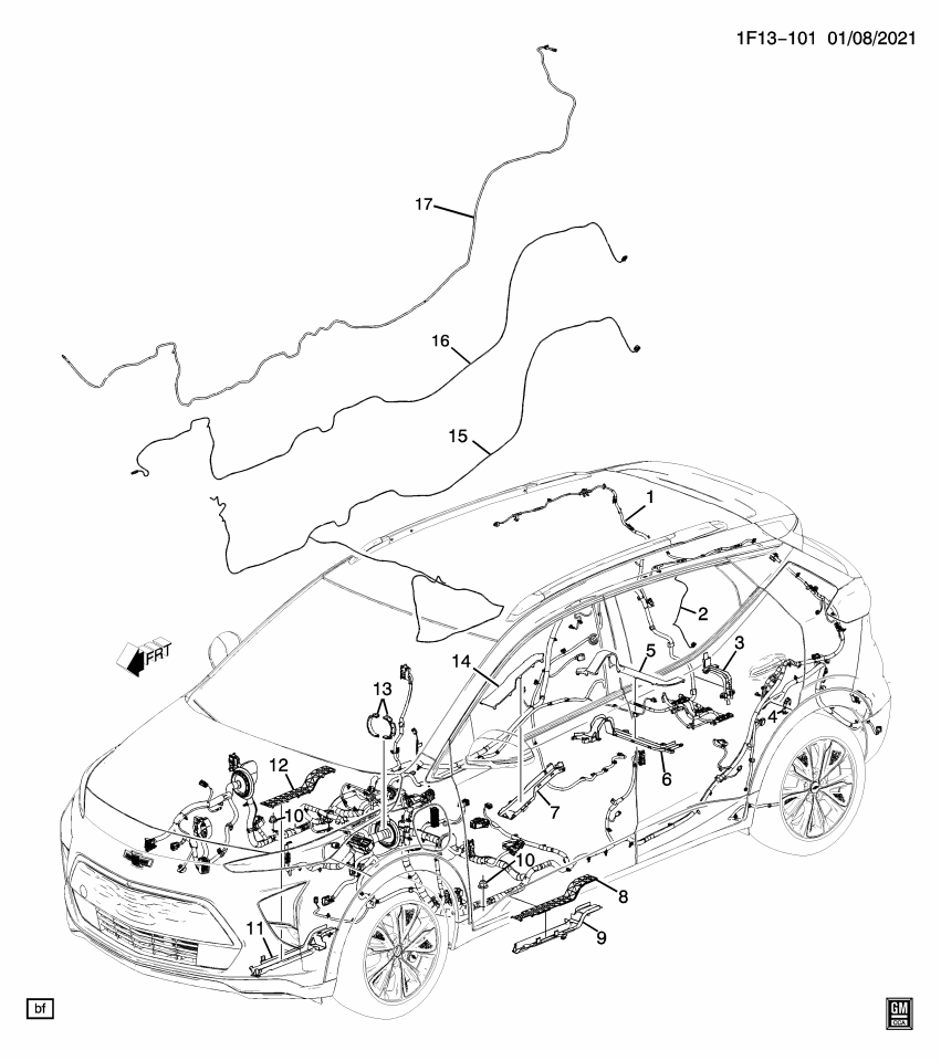 GM 96958304 Retainer-Body Wiring Harness