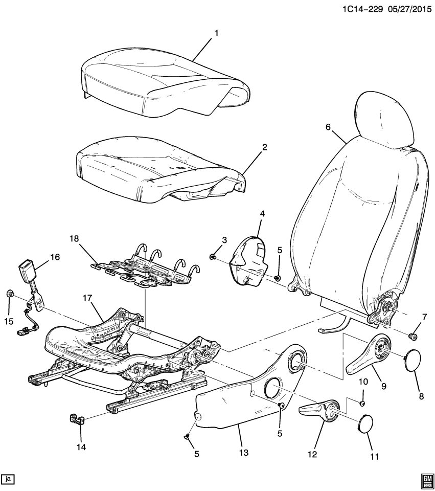 GM 95433555 Bolt/Screw-Front Seat Reclining Finish Cover