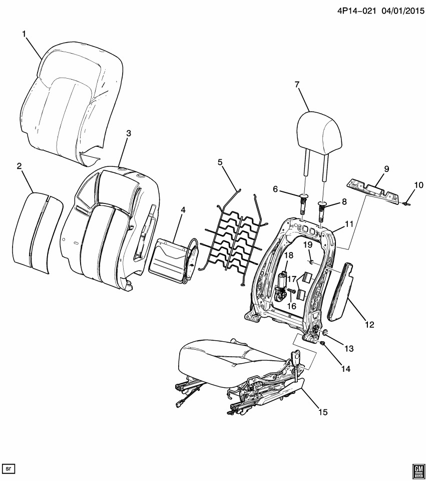 GM 23384996 Lumbar Asm-Front Seat Back