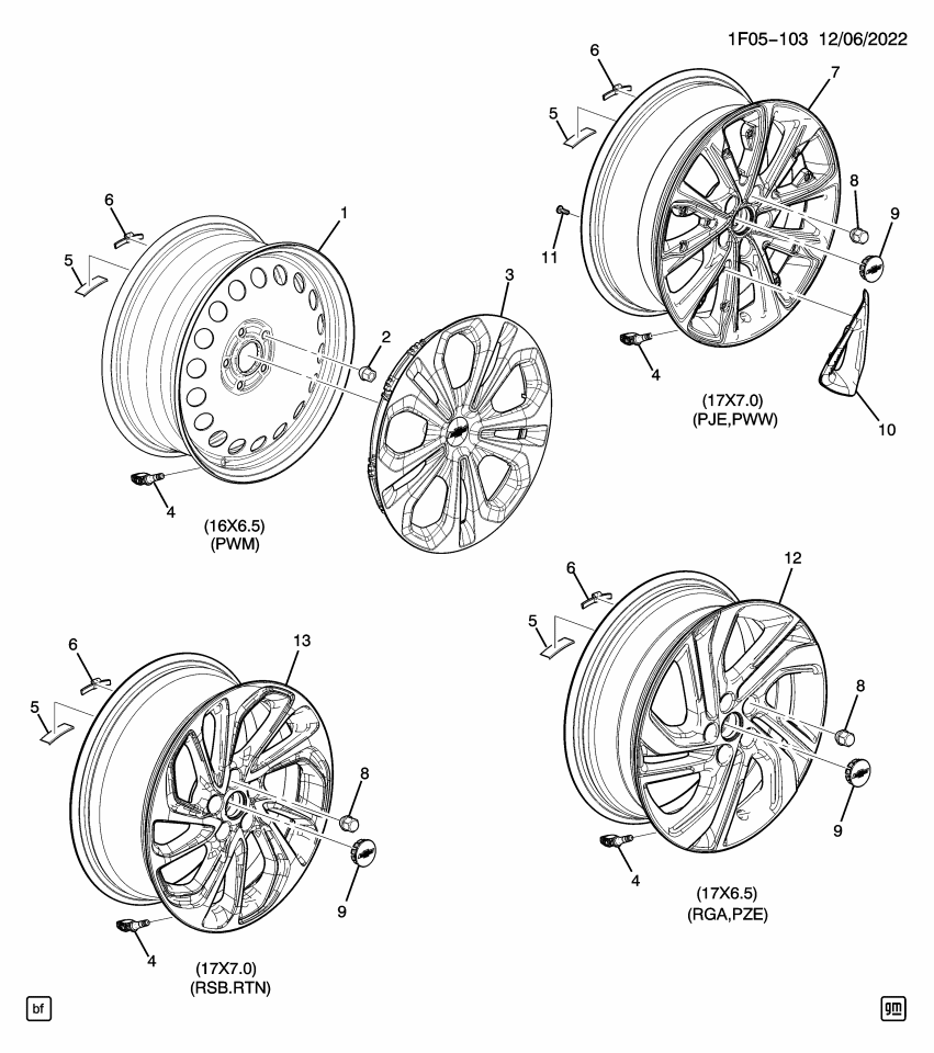 GM 13383367 Wheel, Steel
