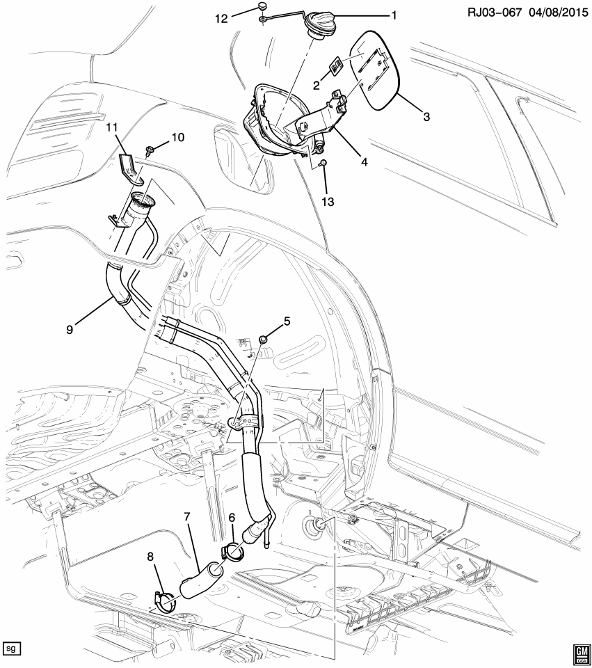 GM 42402095 Clamp-Fuel Tank Filler Hose