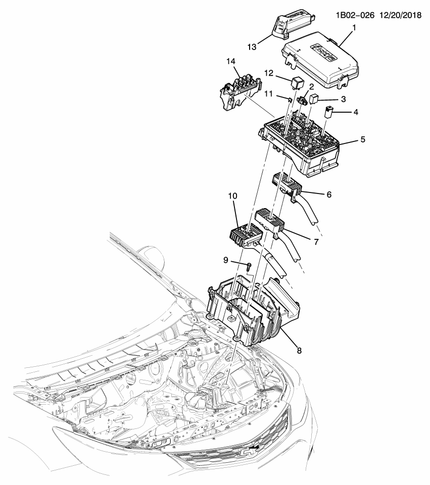 GM 42649486 BUS BAR ASM-BAT DISTRIBUTION ENG COMPT FU