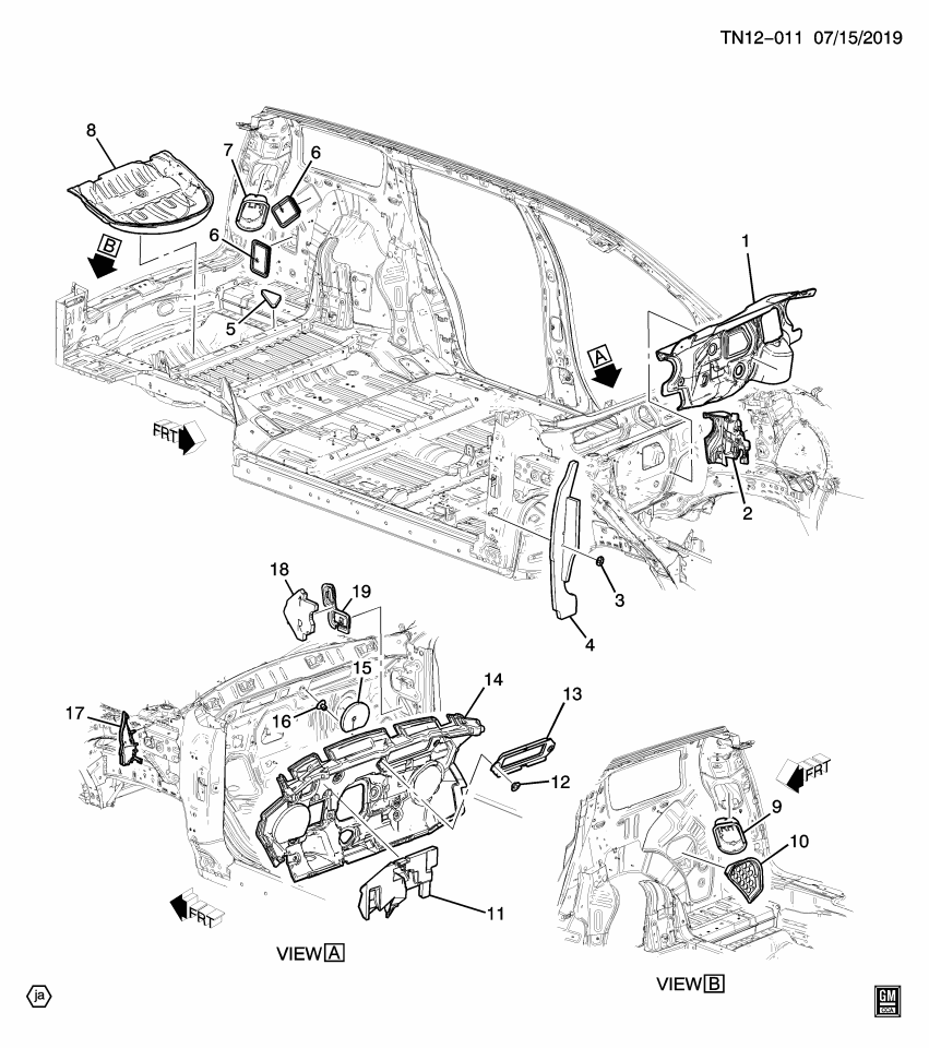 GM 23368101 Insulator-Front Compartment Side