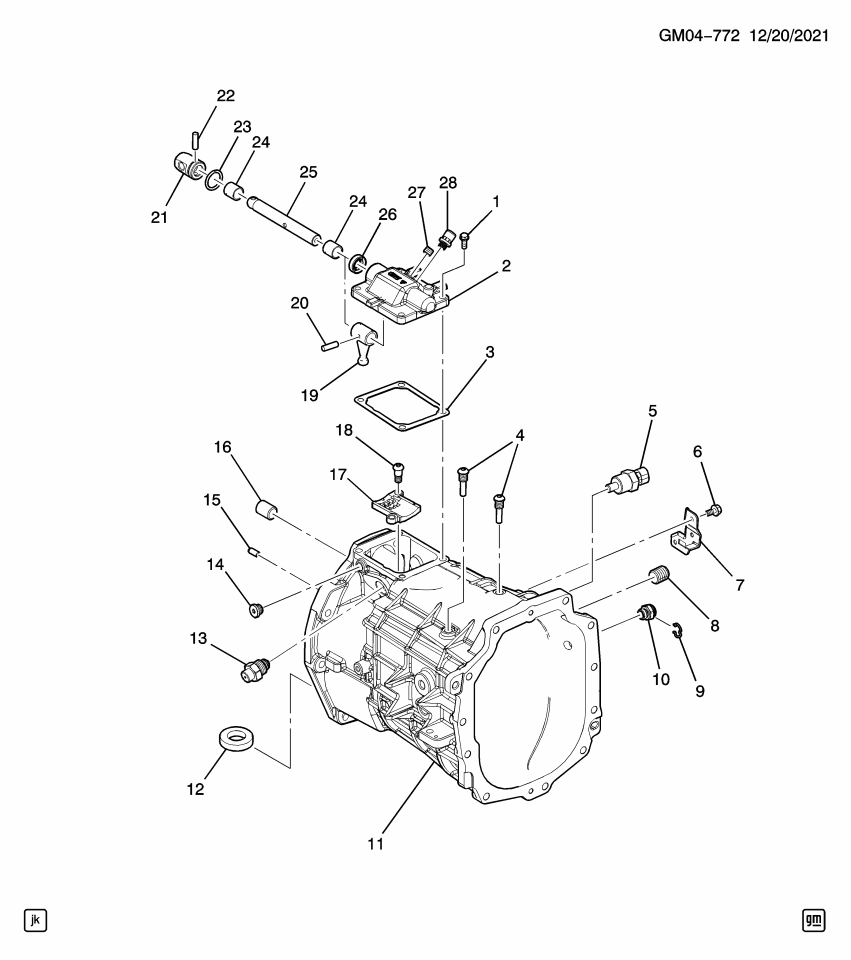 GM 24280391 Pin-Selector Lever Pivot