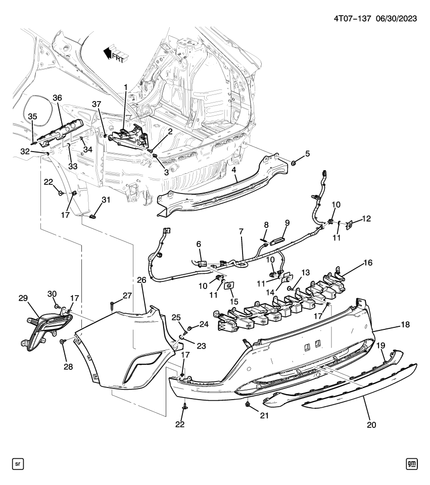 GM 42835727 BRACKET ASM-RR BPR FASCIA T/LP OPG